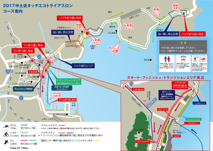 第6回タッチエコトライアスロン　中土佐町　イベント